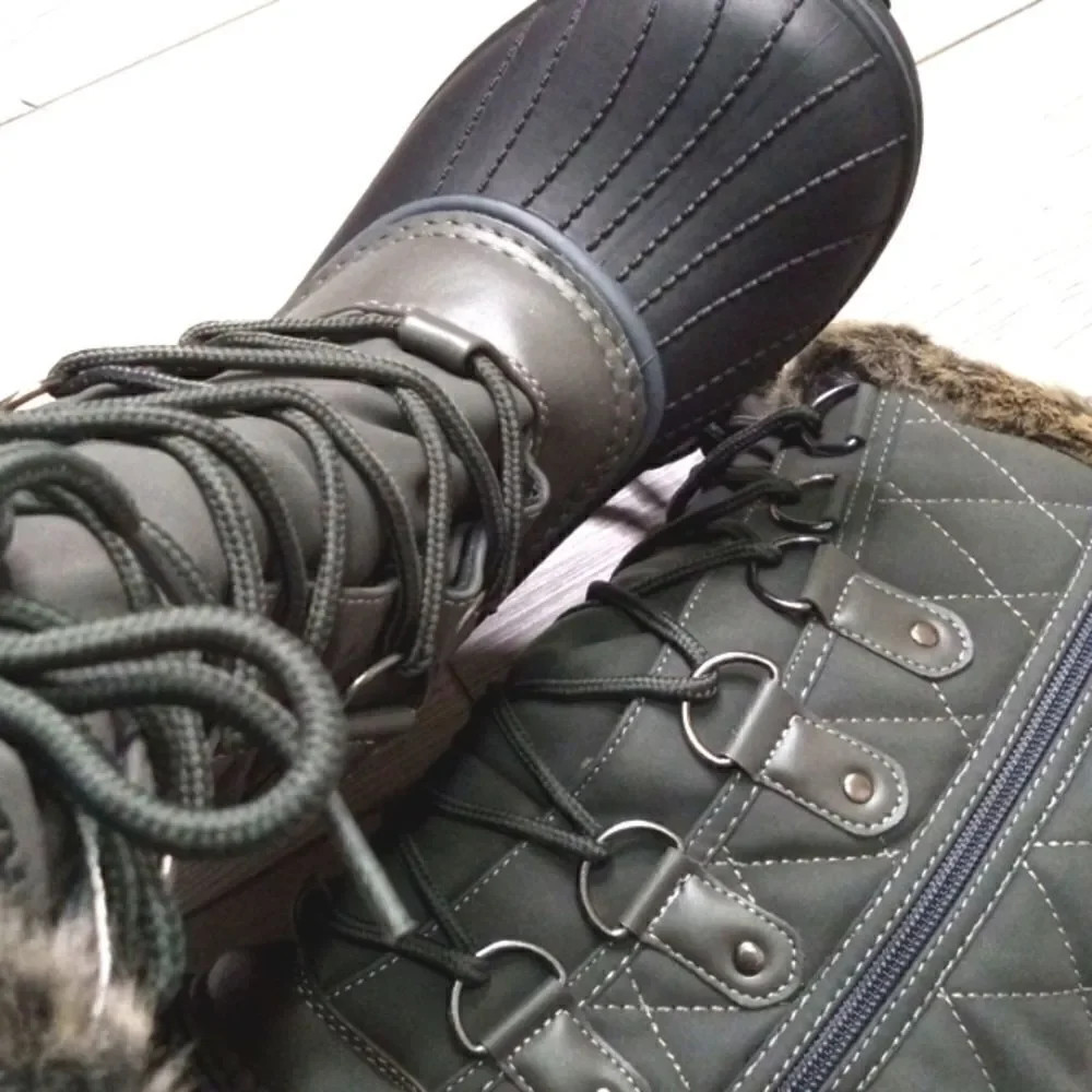 (S-PA291) DREAM PAIRS Women's  Calf Winter Snow Boots Sz 6